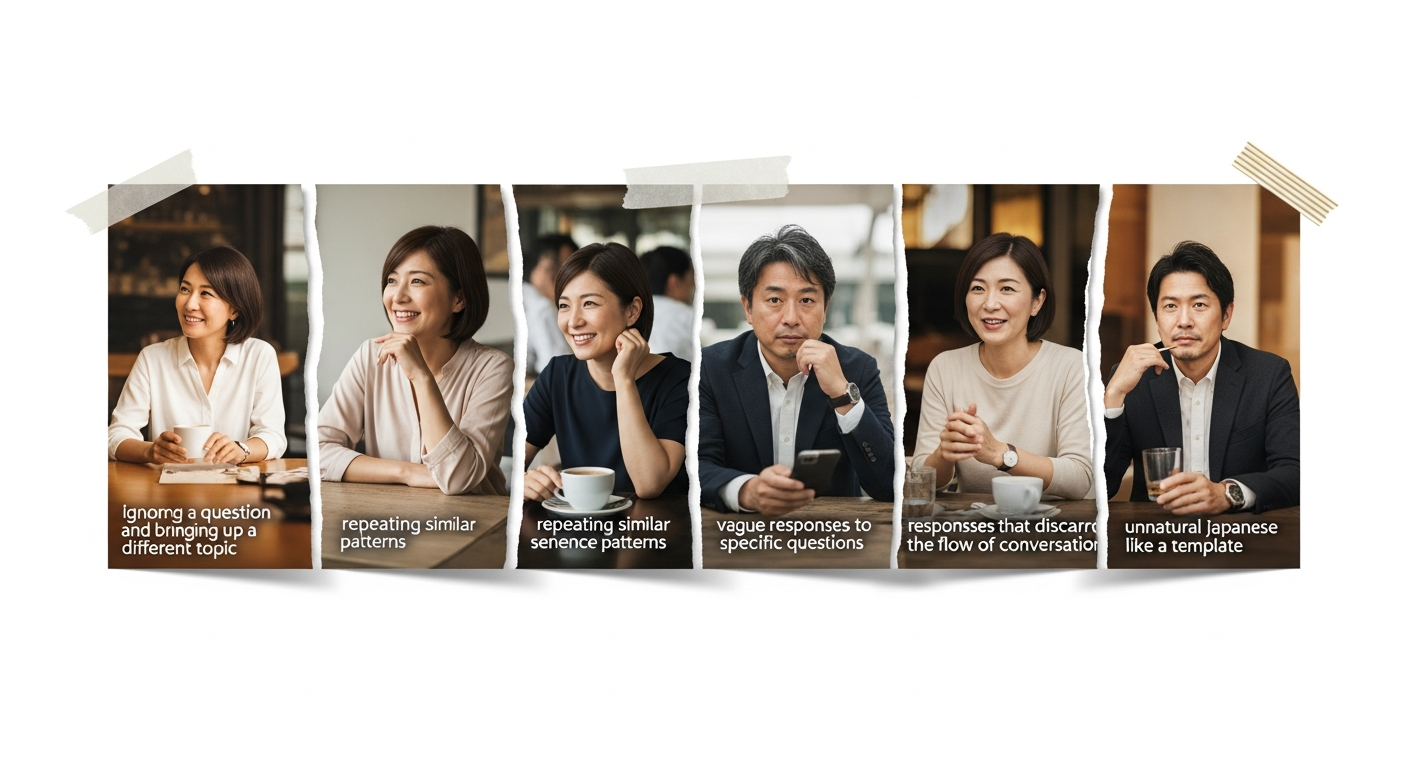 メッセージのやり取りで気づく違和感