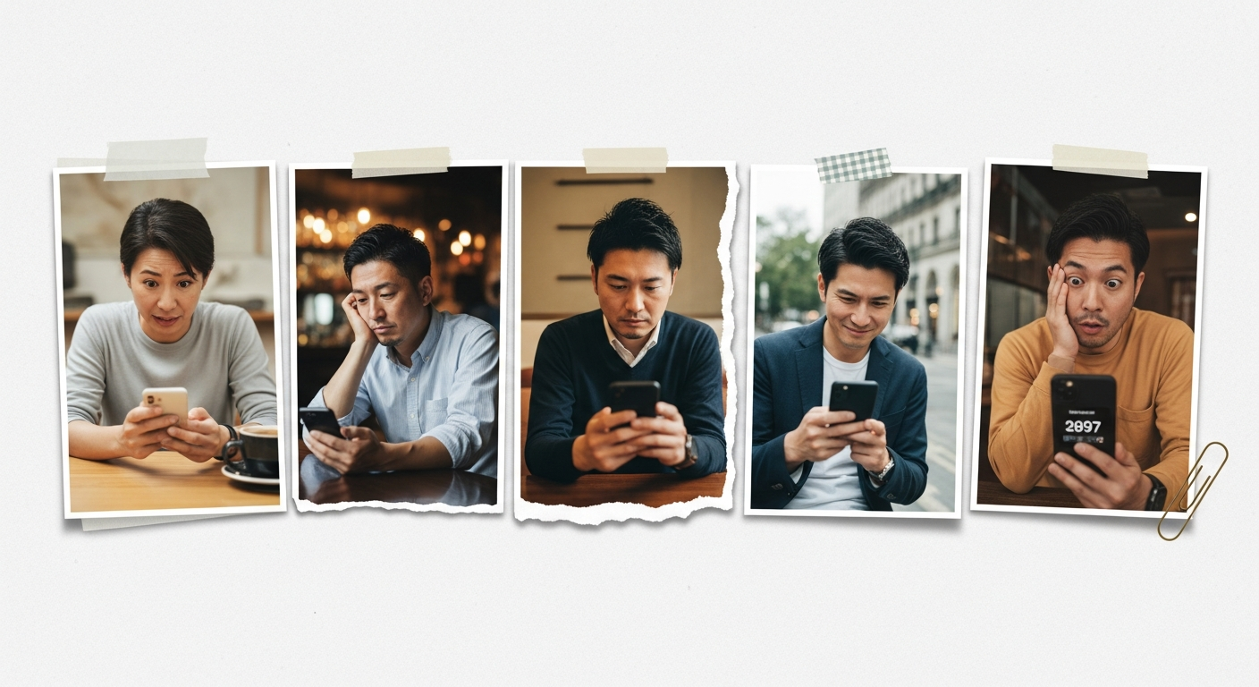 ⑮アカウント量産・出会い厨の男性