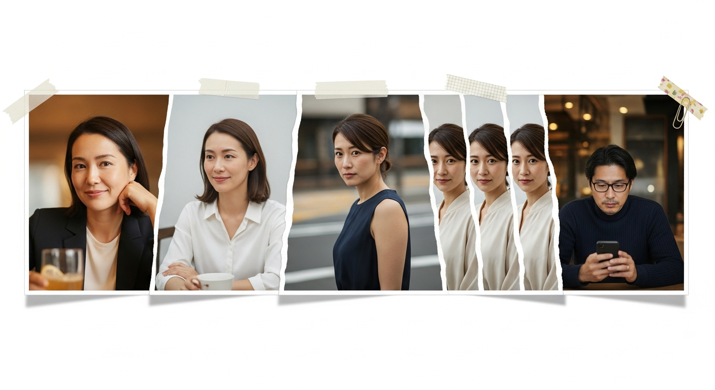 ⑨写真詐欺・別人レベルの加工男性