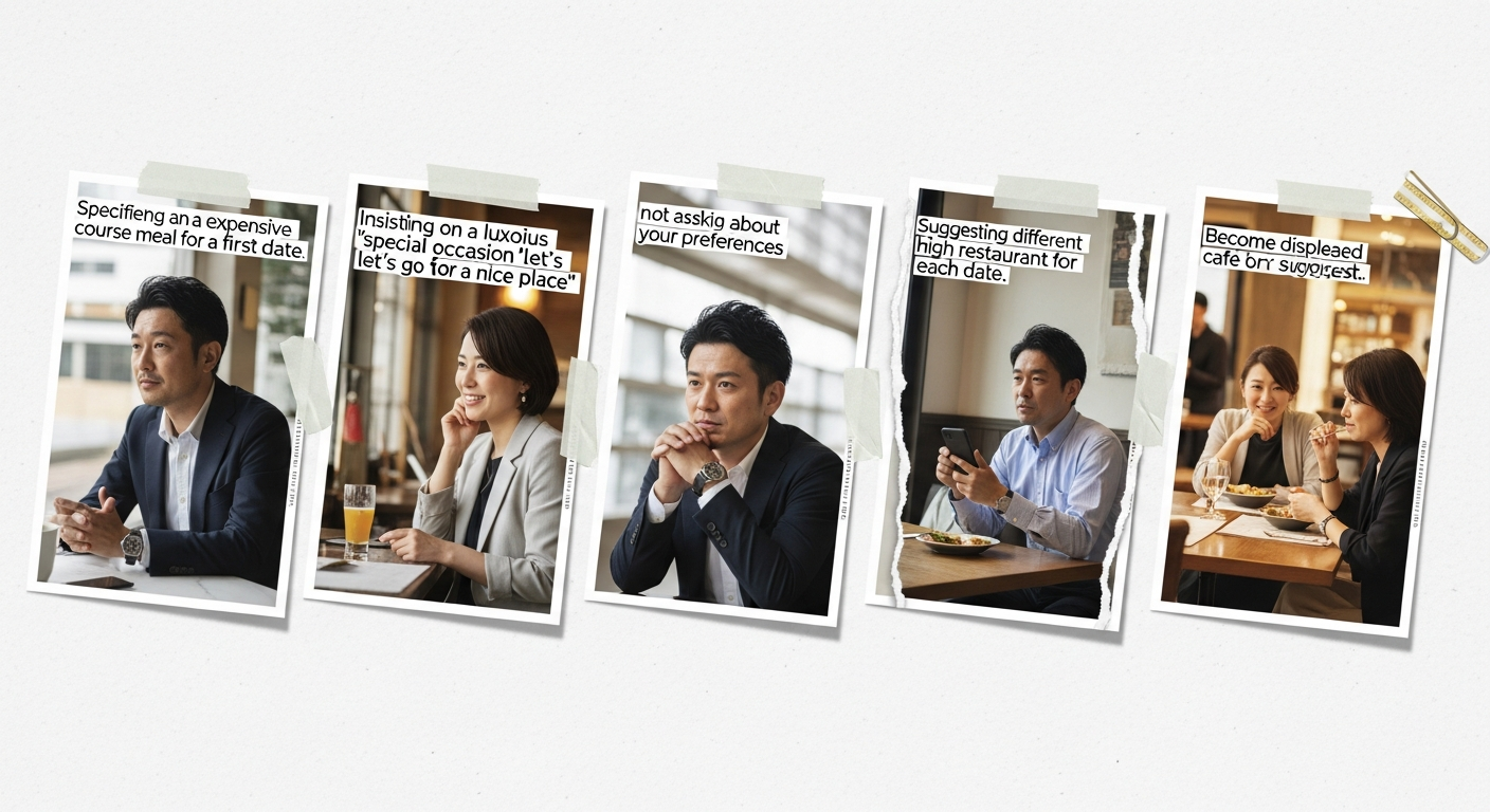 ⑤メシモク・デート代目当ての男性