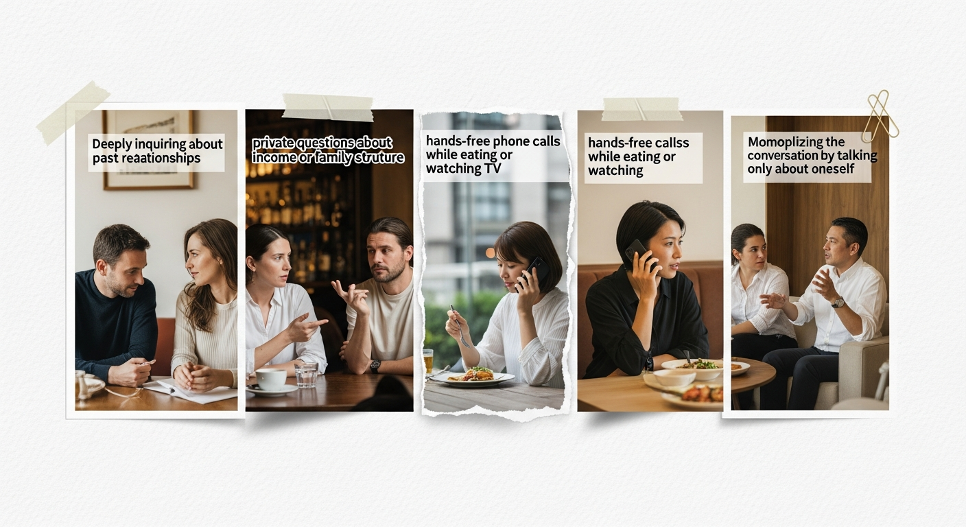 通話中に避けるべき話題とマナー違反