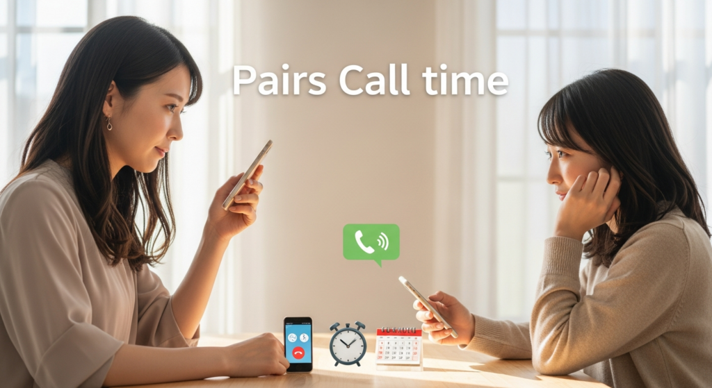 ペアーズ 通話 時間の解説イメージ